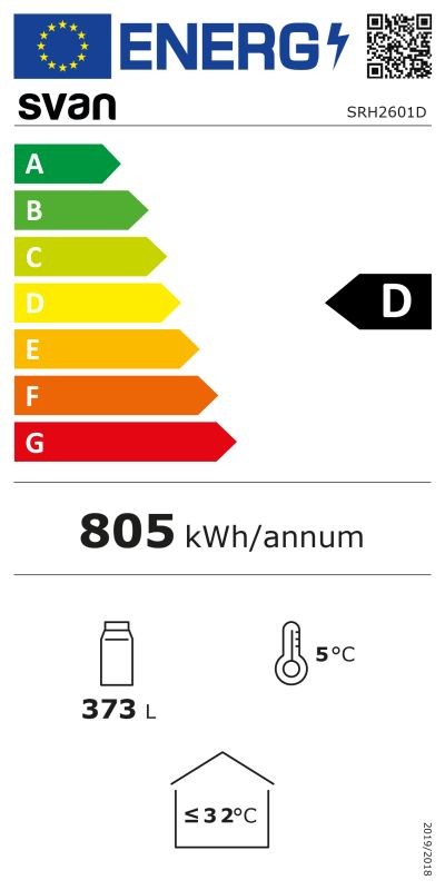 Etiqueta de Eficiencia Energética - SRH2601D
