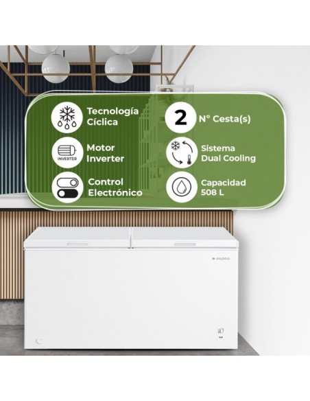 Arcón Congelador - ASPES ACHH5201EDC,...