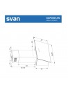 Campana Decorativa - SVAN SCPD601AN, 60 cm, Negro, 370 m³/h