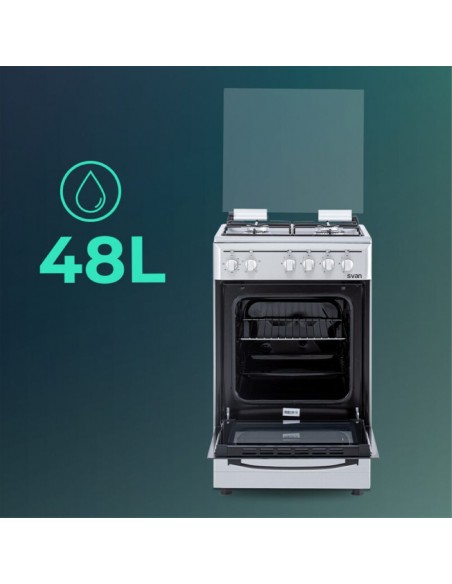 Cocina Gas Butano - SVAN SKM4501X, 4...