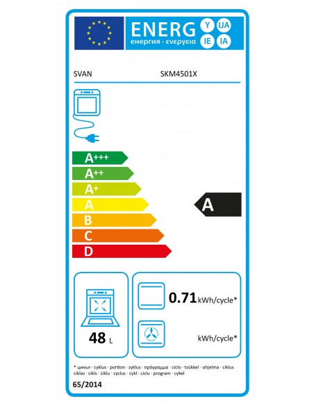 Cocina Gas Butano - SVAN SKM4501X, 4...