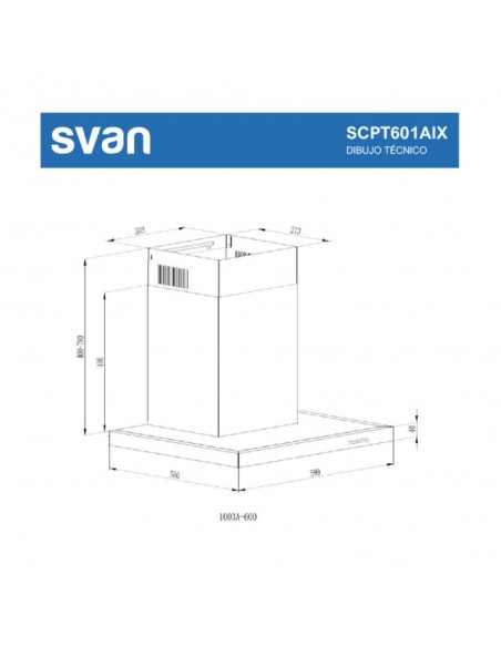 Campana Decorativa - SVAN SCPT601AIX,...