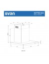 Campana Decorativa - SVAN SCPT601AIX, 60 cm, Inox, 641,8 m³/h