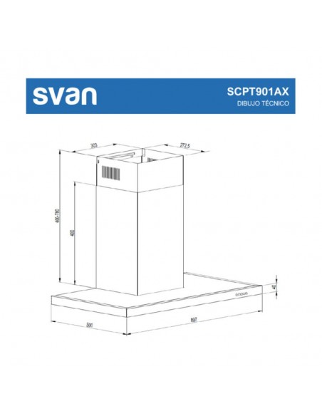 Campana Decorativa - SVAN SCPT901AX,...