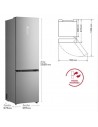 Combi Libre Instalación - LG GBBSJ21EPY, Inox, Altura 2.03 m, Eficiencia E