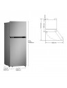 Frigorífico Dos Puertas - LG GTBV22PYNJ, Inox, 1.45 m, No Frost, Eficiencia E
