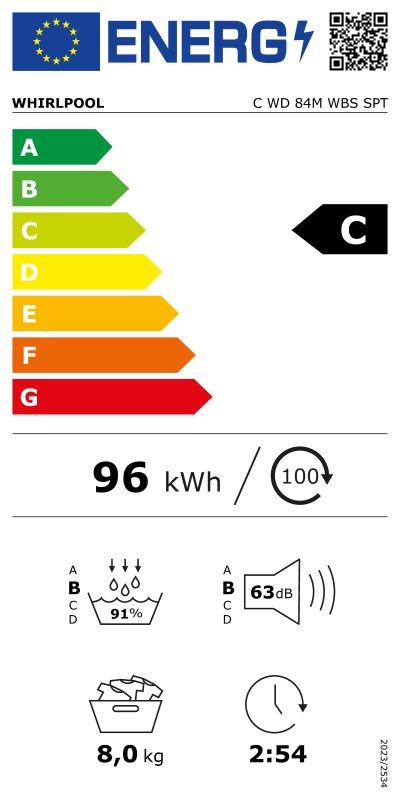 Etiqueta de Eficiencia Energética - CWD84MWBSSPT