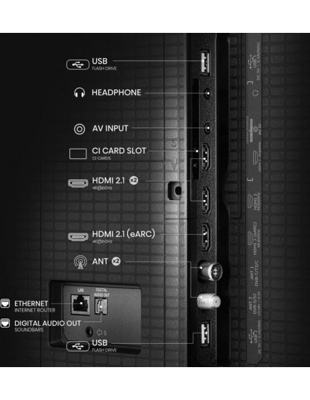 TV LED - HISENSE 55A7Q, 55", 4K UHD,...